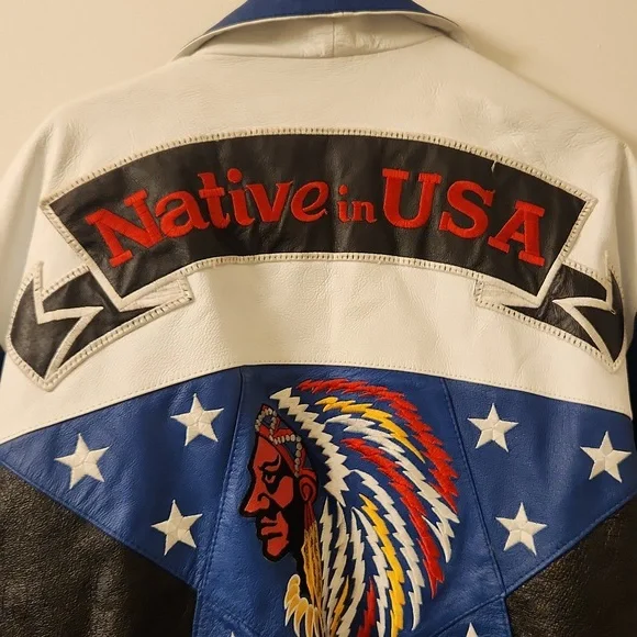 Native in USA Leather Jacket XL